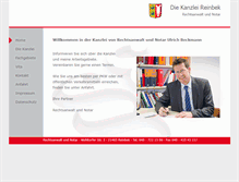 Tablet Screenshot of kanzlei-beckmann.net